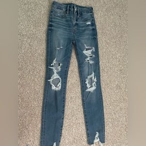 American Eagle Lu(x)e jean shirt, skinny jean/jegging